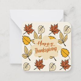 Prettig Thanksgiving  Notitiekaartje