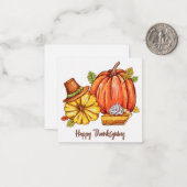 Prettig Thanksgiving Notitiekaartje (Voorkant / Achterkant in situ)