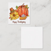 Prettig Thanksgiving Notitiekaartje (Voorkant / Achterkant)