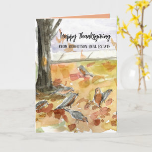 Prettig Thanksgiving Onroerend goed Zakelijke Aang Kaart