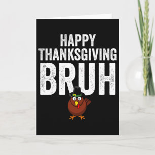 Prettig Thanksgiving Oom Grappige Kalkoen Oom Jong Kaart