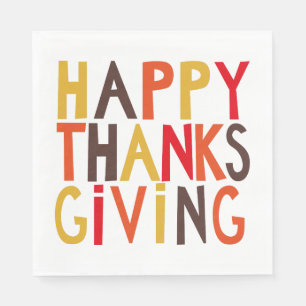 Prettig Thanksgiving! Papieren Beker Servet