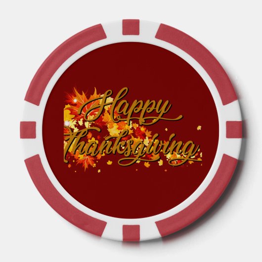 Prettig Thanksgiving Poker Chips (Voorkant)