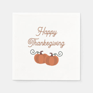 Prettig Thanksgiving Pompoen Herfst Servet