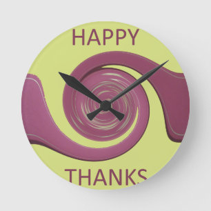 Prettig Thanksgiving Prachtig Geweldige Tekst Kuns Ronde Klok