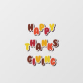 Prettig Thanksgiving Raamsticker (Vel)