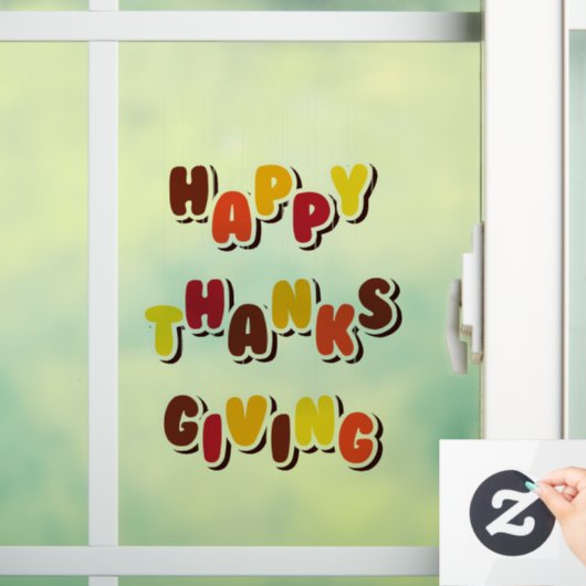Prettig Thanksgiving Raamsticker (Huis)