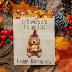 Prettig Thanksgiving Resterende etenswaren zijn vo Briefkaart