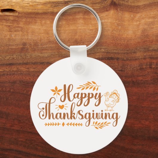 Prettig Thanksgiving Sleutelhanger (Achterkant)