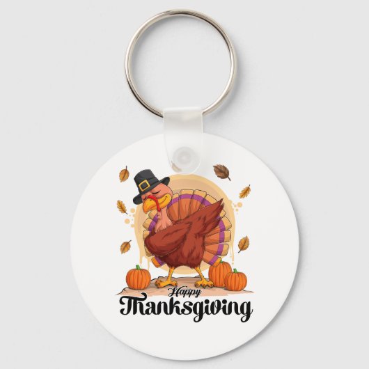 Prettig Thanksgiving  Sleutelhanger (Voorkant)