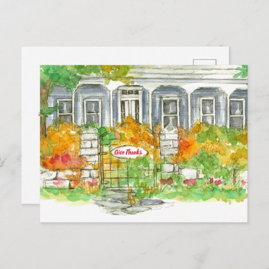 Prettig Thanksgiving Van Makelaar Nieuw Thuis Herf Briefkaart (Voorkant / Achterkant)