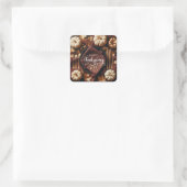 Prettig Thanksgiving Vierkante Sticker (Tas)