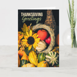 Prettig Thanksgiving voor wie dan ook Mooie Hoorn  Feestdagen Kaart