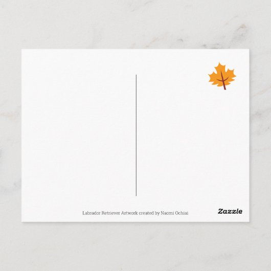 Prettig Thanksgiving Vos Rood Labrador Tractor Briefkaart (Achterkant)