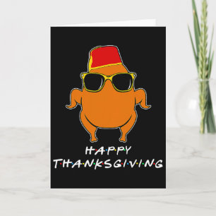Prettig Thanksgiving Vrienden Kalkoen Voor Jongens Kaart