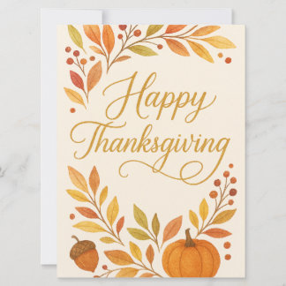 Prettig Thanksgiving Wenskaart Feestdagenkaart