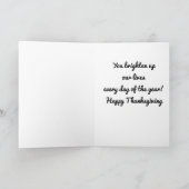 *PRETTIG THANKSGVING* voor onze *DOCHTER* Kerstkaa Feestdagen Kaart (Binnen)