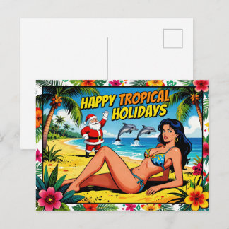 Prettig Tropisch Vakantie Briefkaart