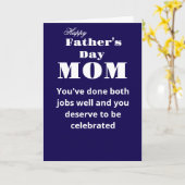 Prettig Vaderdag, mama Kaart (Gele Bloem)