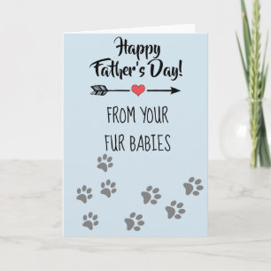 Prettig Vaderdag van Hond Kat Huisdier Vacht Babie Kaart