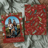 Prettig Vakantie Bloemboog 1 Foto Feestdagenkaart