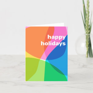 Prettig Vakantie Cute Eenvoudig Kleurrijk Vouwkaar Feestdagen Kaart