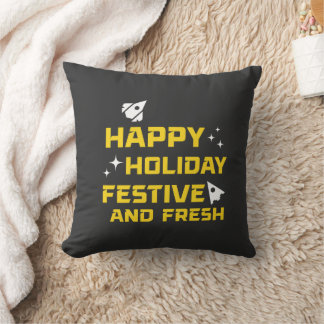 Prettig vakantie, feestelijk en fris kussen