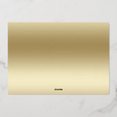 Prettig Vakantie Gold Borstel Schrift Foto Real Folie Feestdagenkaart (Achterkant)