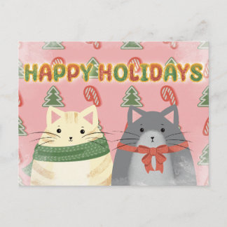 Prettig Vakantie Katten Ansichtkaart Briefkaart