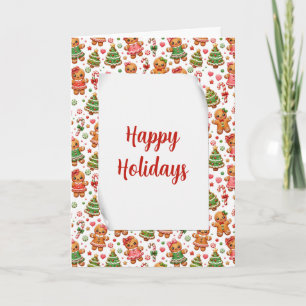 Prettig Vakantie Kerstkoekjes en Kerststokken Kaart
