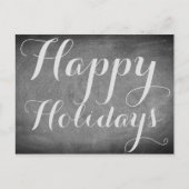 Prettig Vakantiedrukwerk op Schoolbord Aangepaste  Feestdagenkaart (Voorkant)