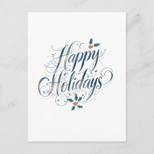 Prettig Vakantiefeest Kerstmis Familie Nieuwjaar Briefkaart