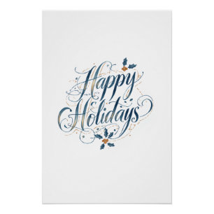 Prettig Vakantiefeest Kerstmis Familie Nieuwjaar Perfect Poster