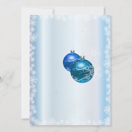 Prettig vakantiefeest op ijsblauw kaart (Achterkant)