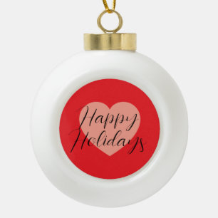 Prettig Vakantiefeest Vrolijk Kerstfeest Vakantie Keramische Bal Ornament