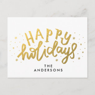 Prettig Vakantielettering Kerstmis Briefkaart