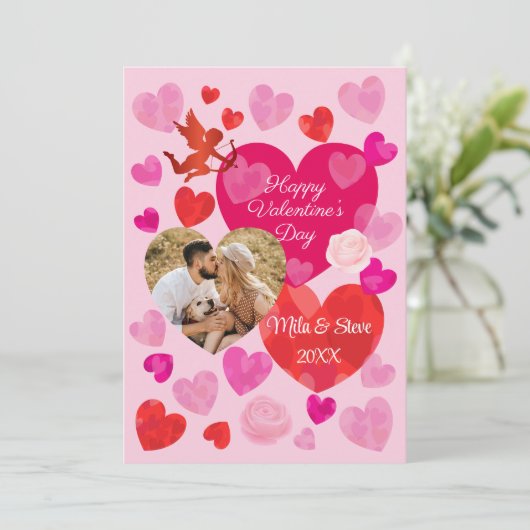 Prettig Valentijnsdag Feestdagenkaart (Staand voorkant)