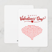 Prettig Valentijnsdag Feestdagenkaart (Voorkant / Achterkant)