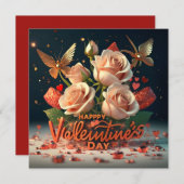 Prettig Valentijnsdag Feestdagenkaart (Voorkant / Achterkant)