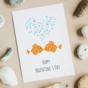 Prettig Valentijnsdag Gouden Vissen Liefdeshart Feestdagenkaart