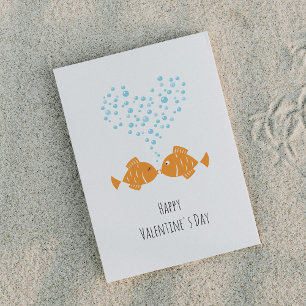 Prettig Valentijnsdag Gouden Vissen Liefdeshart Feestdagenkaart