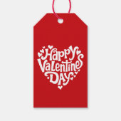 Prettig Valentijnsdag Hartjes Cadeaulabel (Voorkant)