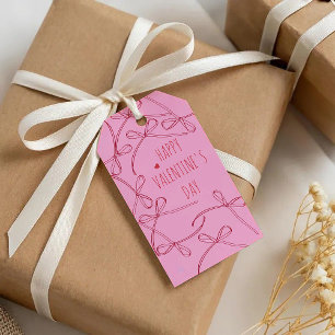 Prettig Valentijnsdag – Lint Strikken Minimale L Cadeaulabel
