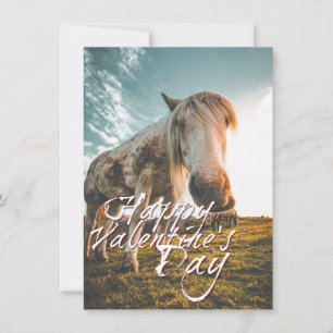 Prettig Valentijnsdag met kijkend Paard