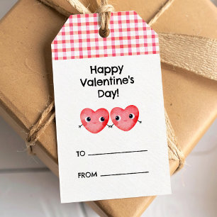 Prettig Valentijnsdag met lief babyhartjes Cadeaulabel