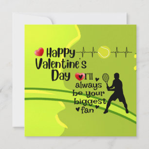 Prettig Valentijnsdag met Liefde voor tennisser Feestdagenkaart