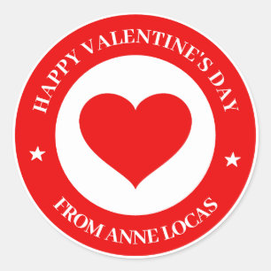 Prettig Valentijnsdag Ronde Sticker