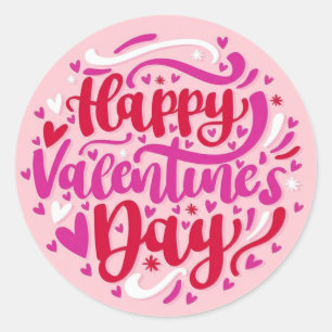 Prettig Valentijnsdag Ronde Sticker