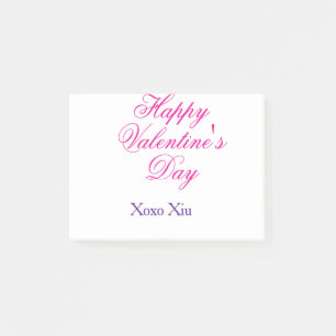 Prettig Valentijnsdag roze paars xoxo liefde naam Post-it® Notes