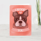 Prettig Valentijnsdag van de hond Kaart (Voorkant)